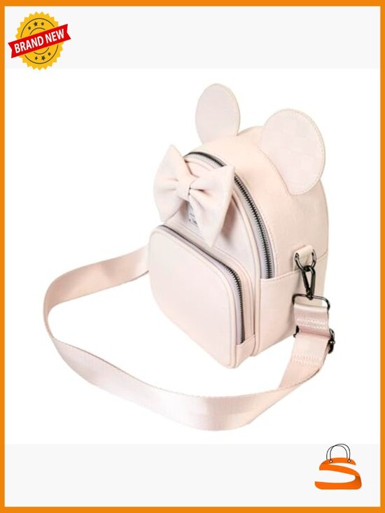 Disney Minnie Mouse Convertible Mini Backpack Crossbody Bag Faux Leather